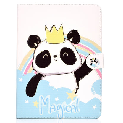 Colored Pattern Drawing Horizontal Flip PU Leather Case with Three-folding Holder & Sleep / Wake-up Function for iPad Pro 11(Crown of panda) - iPad Pro 11 (2018) Cases by buy2fix | Online Shopping UK | buy2fix