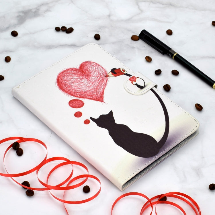 Colored Pattern Drawing Horizontal Flip PU Leather Case with Three-folding Holder & Sleep / Wake-up Function for iPad Pro 11(Love cats) - iPad Pro 11 (2018) Cases by buy2fix | Online Shopping UK | buy2fix