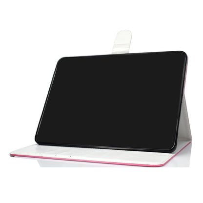 Colored Pattern Drawing Horizontal Flip PU Leather Case with Three-folding Holder & Sleep / Wake-up Function for iPad Pro 11(Red leopard grain) - iPad Pro 11 (2018) Cases by buy2fix | Online Shopping UK | buy2fix