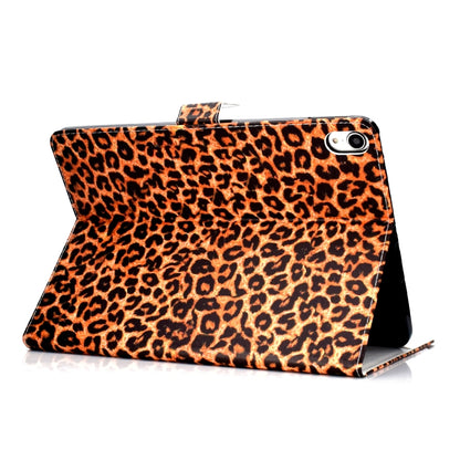 Colored Pattern Drawing Horizontal Flip PU Leather Case with Three-folding Holder & Sleep / Wake-up Function for iPad Pro 11(Yellow leopard grain) - iPad Pro 11 (2018) Cases by buy2fix | Online Shopping UK | buy2fix
