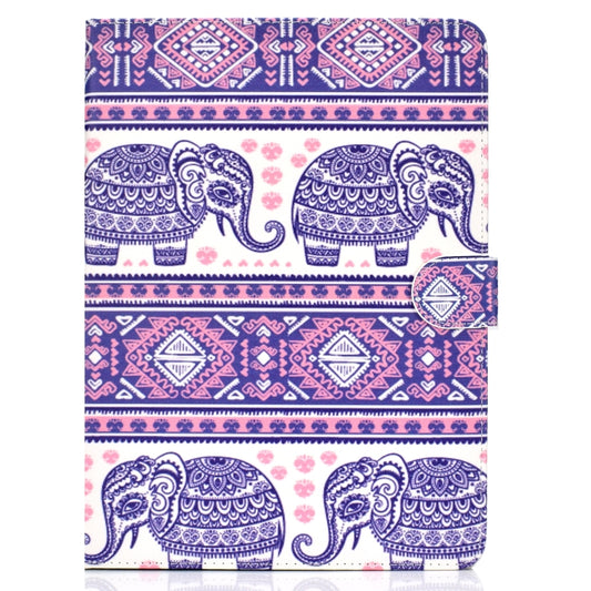 Colored Pattern Drawing Horizontal Flip PU Leather Case with Three-folding Holder & Sleep / Wake-up Function for iPad Pro 11(Totem elephant) - iPad Pro 11 (2018) Cases by buy2fix | Online Shopping UK | buy2fix