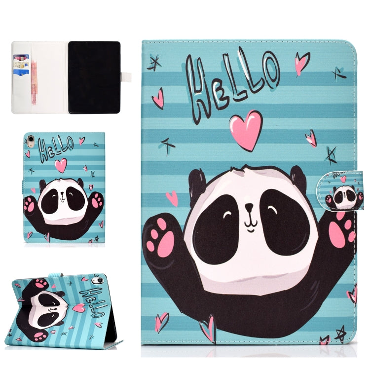 Colored Pattern Drawing Horizontal Flip PU Leather Case with Three-folding Holder & Sleep / Wake-up Function for iPad Pro 11(Lovely panda) - iPad Pro 11 (2018) Cases by buy2fix | Online Shopping UK | buy2fix