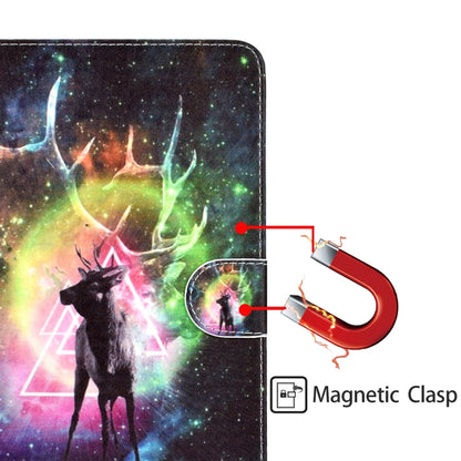 Colored Pattern Drawing Horizontal Flip PU Leather Case with Three-folding Holder & Sleep / Wake-up Function for iPad Pro 11(Nebula deer) - iPad Pro 11 (2018) Cases by buy2fix | Online Shopping UK | buy2fix