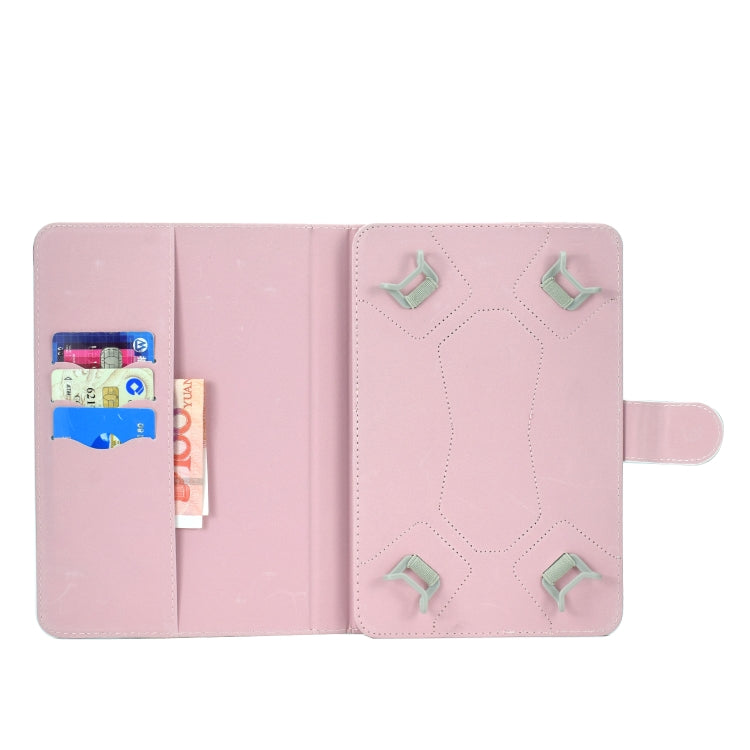 Colored Pattern Drawing Horizontal Flip PU Leather Case with Three-folding Holder for 10 inch Tablet PC(Flower) - 10 - 11 inch by buy2fix | Online Shopping UK | buy2fix