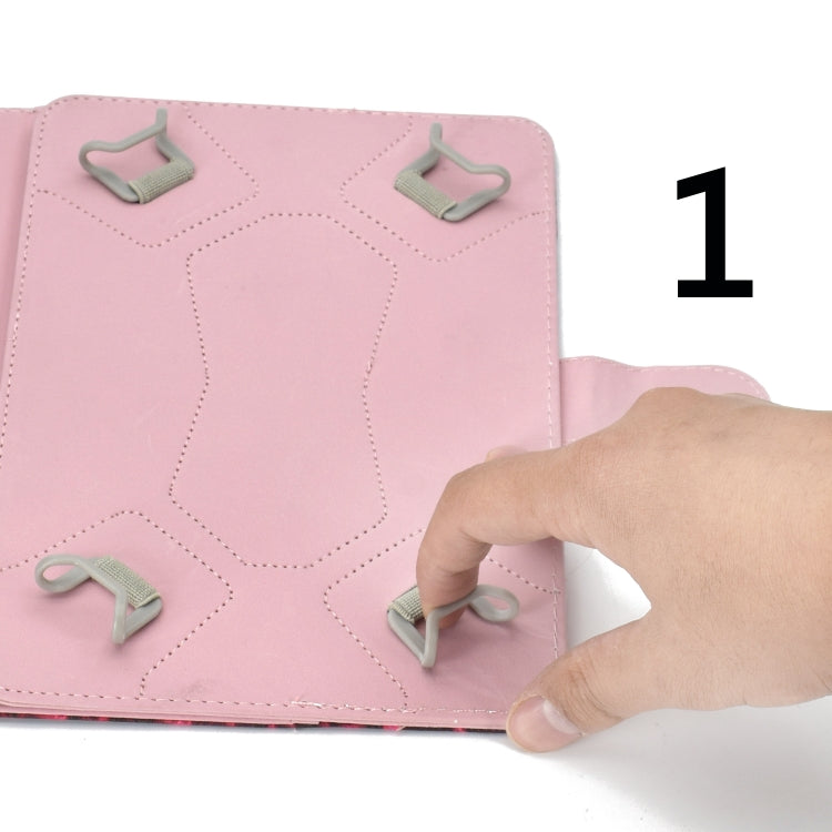 Colored Pattern Drawing Horizontal Flip PU Leather Case with Three-folding Holder for 10 inch Tablet PC(Flower) - 10 - 11 inch by buy2fix | Online Shopping UK | buy2fix