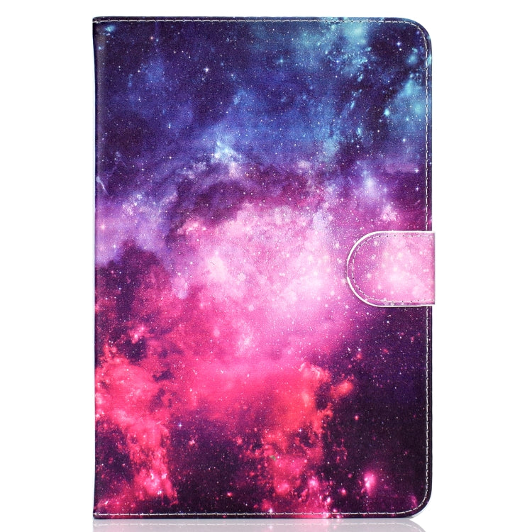 Colored Pattern Drawing Horizontal Flip PU Leather Case with Three-folding Holder for 10 inch Tablet PC(Starry sky) - 10 - 11 inch by buy2fix | Online Shopping UK | buy2fix