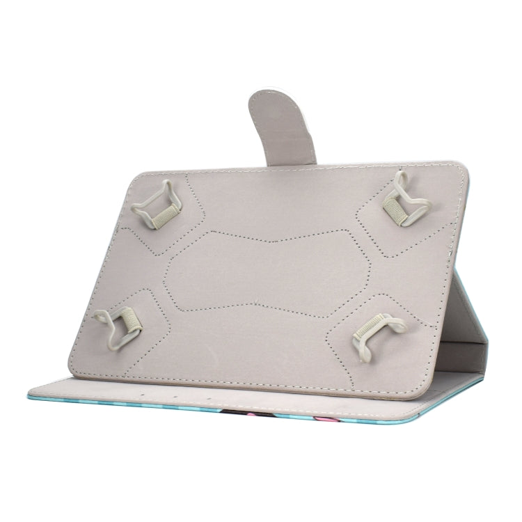Colored Pattern Drawing Horizontal Flip PU Leather Case with Three-folding Holder for 10 inch Tablet PC(Starry sky) - 10 - 11 inch by buy2fix | Online Shopping UK | buy2fix