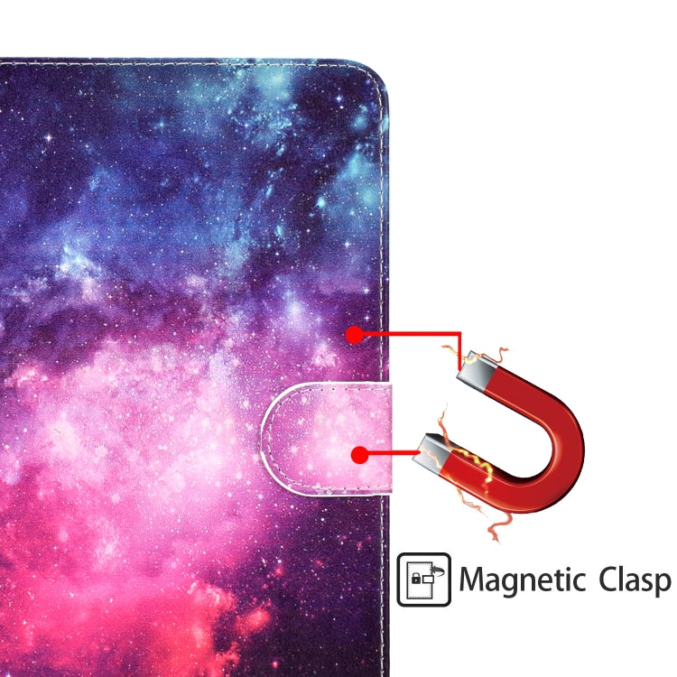 Colored Pattern Drawing Horizontal Flip PU Leather Case with Three-folding Holder for 10 inch Tablet PC(Starry sky) - 10 - 11 inch by buy2fix | Online Shopping UK | buy2fix