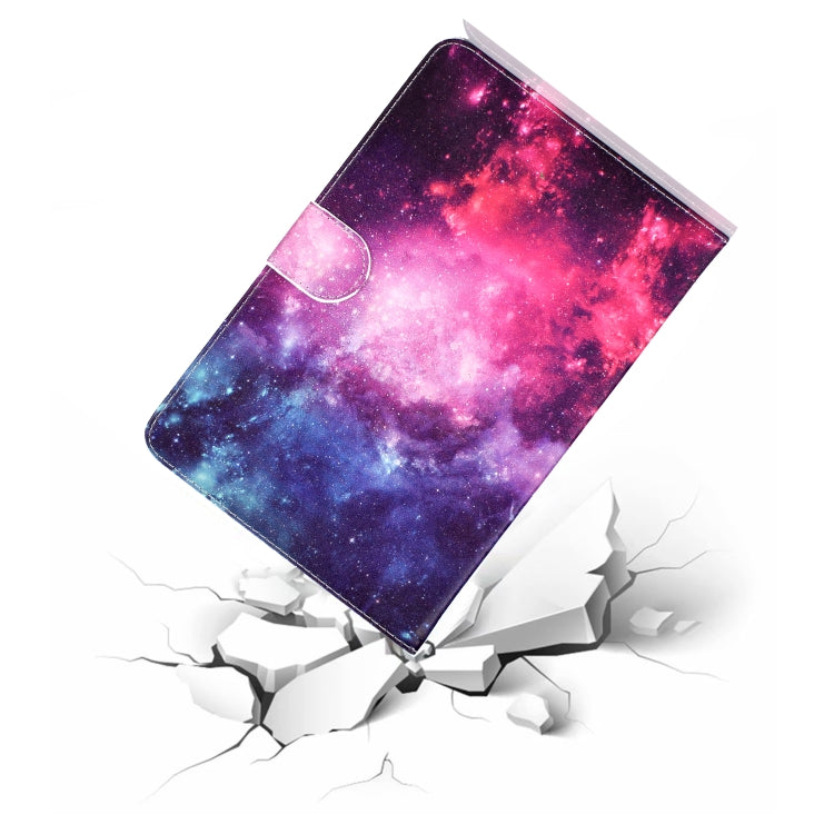 Colored Pattern Drawing Horizontal Flip PU Leather Case with Three-folding Holder for 10 inch Tablet PC(Starry sky) - 10 - 11 inch by buy2fix | Online Shopping UK | buy2fix