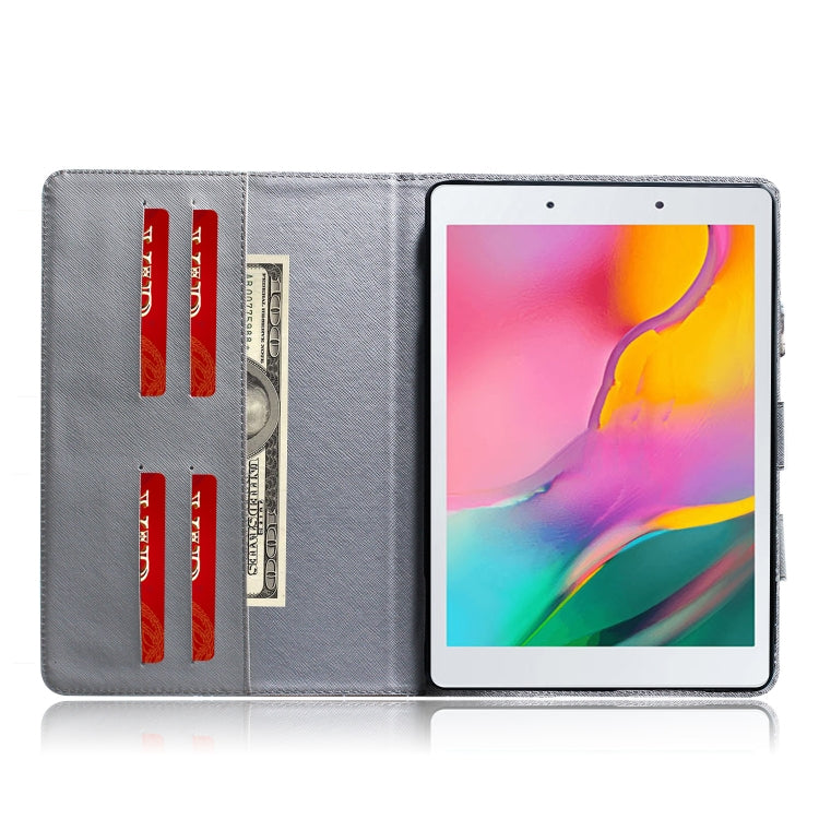 3D Colored Drawing Horizontal Flip Leather Case, with Holder & Card Slot & Wallet & Handle For Galaxy Tab A 8.0 (2019)(Siberian Tiger) - Tab A 8.0 & S Pen (2019) P200/P205 by buy2fix | Online Shopping UK | buy2fix