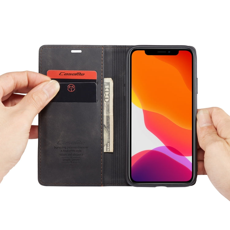 CaseMe-013 Multifunctional Horizontal Flip Leather Case with Card Slot & Holder & Wallet for iPhone 11(Black) - iPhone 11 Cases by CaseMe | Online Shopping UK | buy2fix