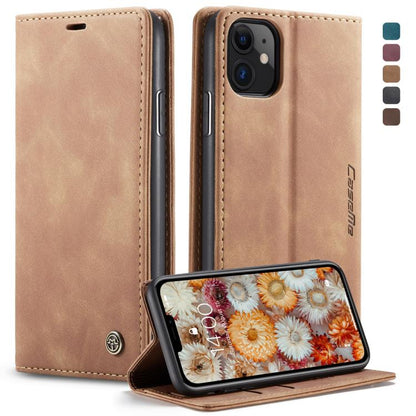 CaseMe-013 Multifunctional Horizontal Flip Leather Case with Card Slot & Holder & Wallet for iPhone 11(Brown) - iPhone 11 Cases by CaseMe | Online Shopping UK | buy2fix