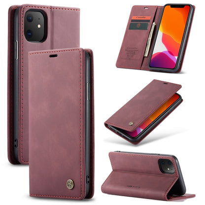 CaseMe-013 Multifunctional Horizontal Flip Leather Case with Card Slot & Holder & Wallet for iPhone 11(Wine) - iPhone 11 Cases by CaseMe | Online Shopping UK | buy2fix