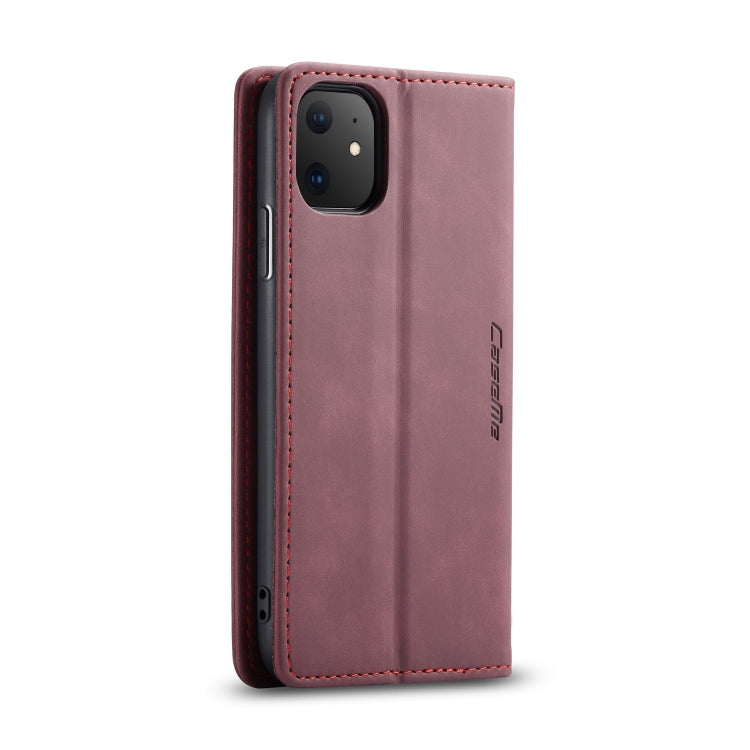 CaseMe-013 Multifunctional Horizontal Flip Leather Case with Card Slot & Holder & Wallet for iPhone 11(Wine) - iPhone 11 Cases by CaseMe | Online Shopping UK | buy2fix