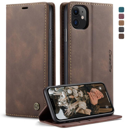 CaseMe-013 Multifunctional Horizontal Flip Leather Case with Card Slot & Holder & Wallet for iPhone 11(coffee) - iPhone 11 Cases by CaseMe | Online Shopping UK | buy2fix