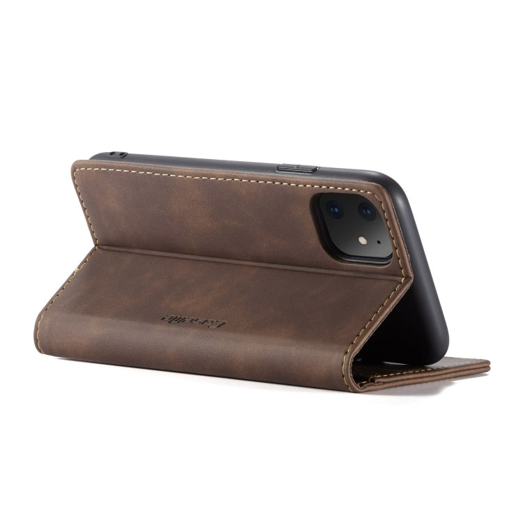 CaseMe-013 Multifunctional Horizontal Flip Leather Case with Card Slot & Holder & Wallet for iPhone 11(coffee) - iPhone 11 Cases by CaseMe | Online Shopping UK | buy2fix