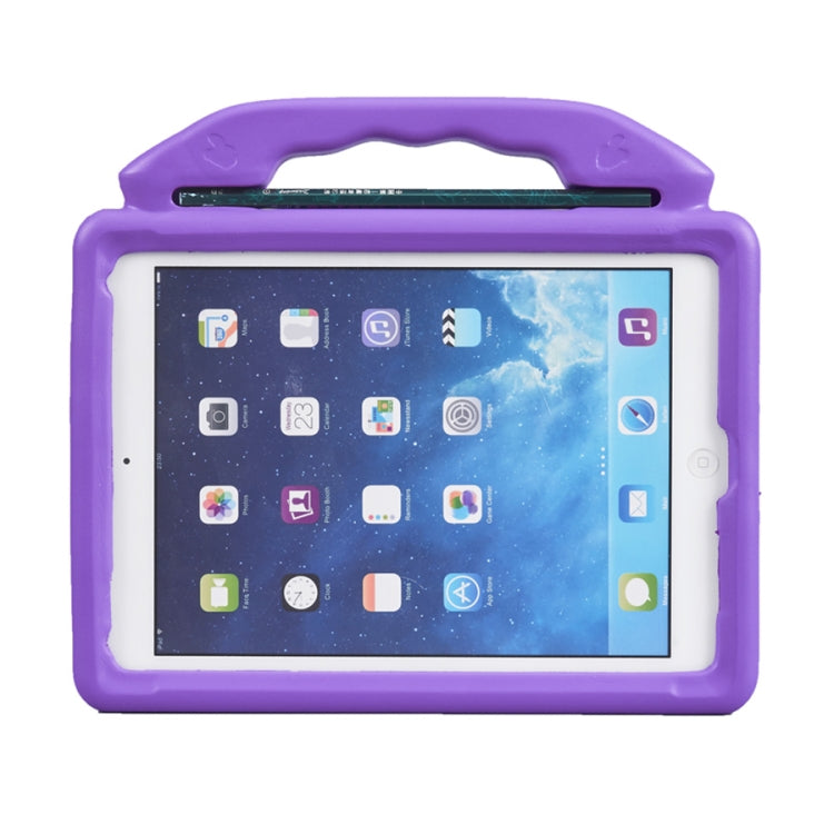 Shockproof EVA Thumb Bumper Case with Handle & Holder for iPad 9.7(Purple) - iPad 9.7 (2018) & (2017) Cases by buy2fix | Online Shopping UK | buy2fix