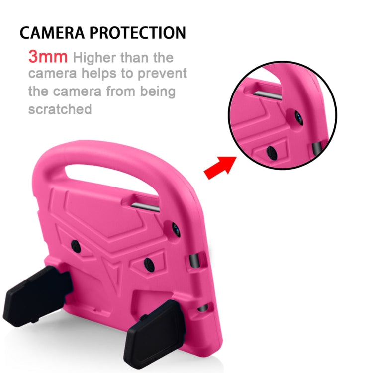 Shockproof EVA Bumper Case with Handle & Holder for Galaxy Tab A 8 (2019) P200 / P205(Rose Red) by buy2fix