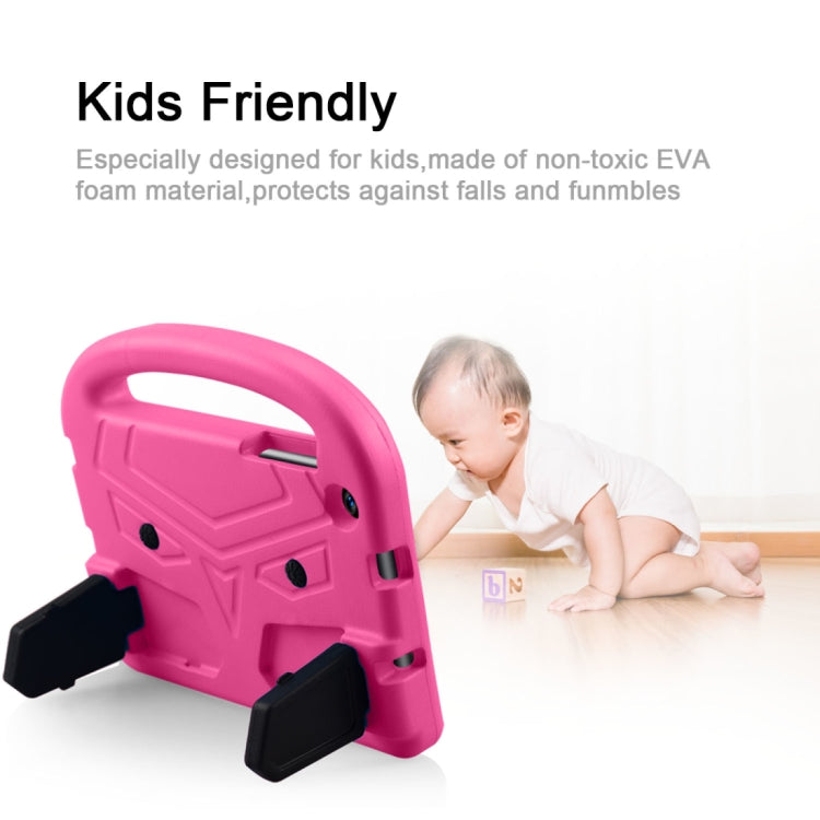 Shockproof EVA Bumper Case with Handle & Holder for Galaxy Tab A 8 (2019) P200 / P205(Rose Red) by buy2fix