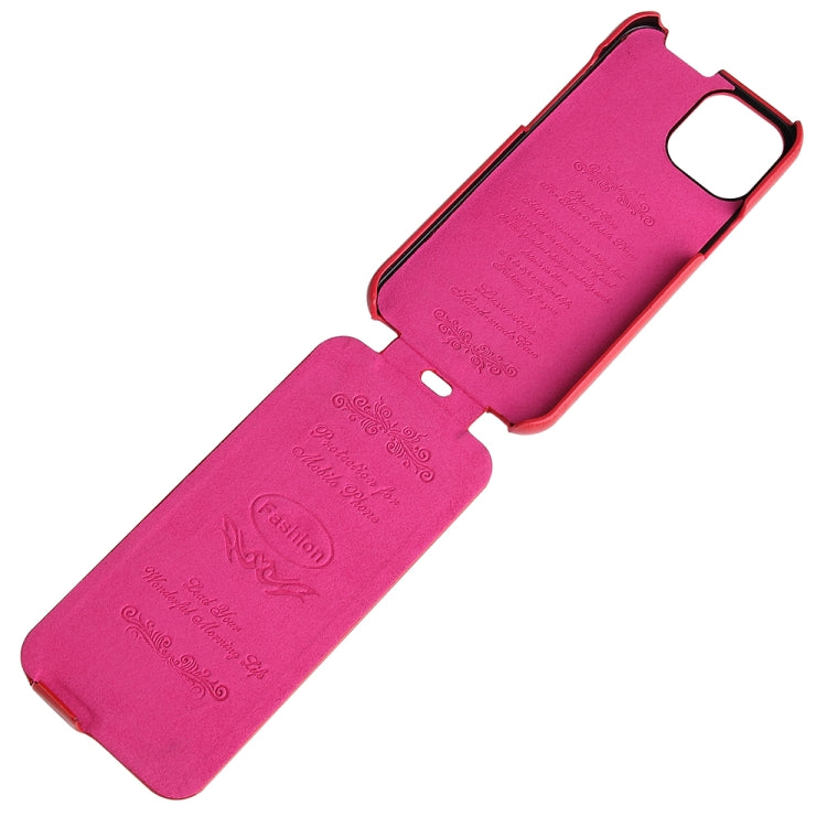 For iPhone 12 mini Fierre Shann Retro Oil Wax Texture Vertical Flip PU Leather Case (Red) - iPhone 12 mini Cases by FIERRE SHANN | Online Shopping UK | buy2fix