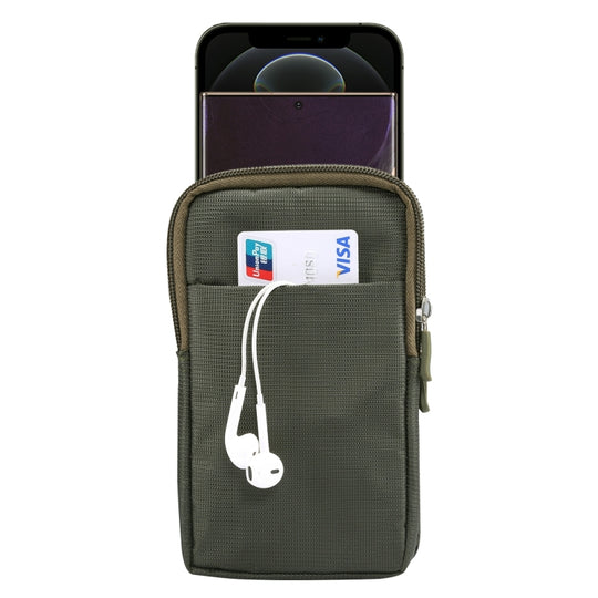 Sports Leisure Drawstring  Horizontal Plate Hanging Waist Phone Waist Pack Leather Case, Suitable for 6.7-6.9 inch Smartphones(Green)