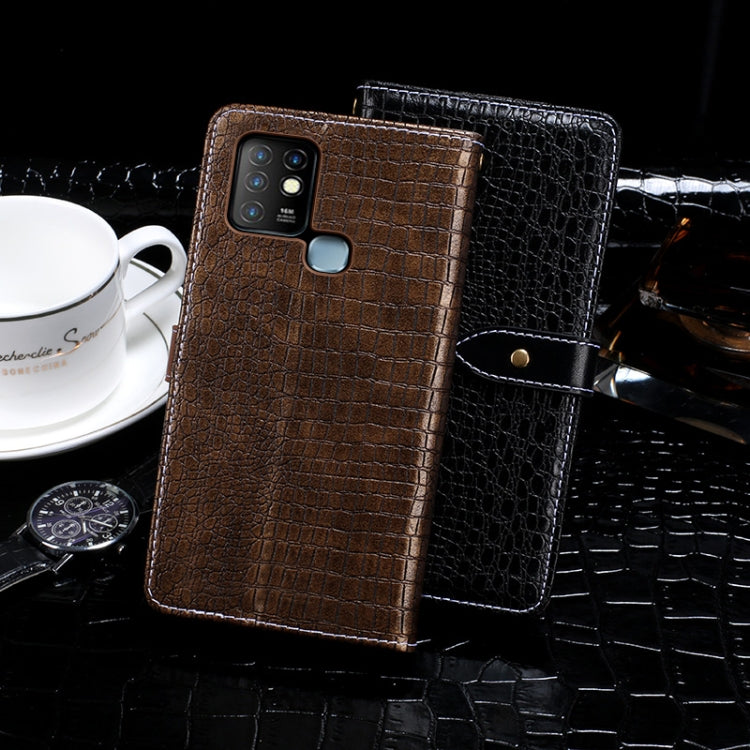 For Infinix Hot 10 idewei Crocodile Texture Horizontal Flip Leather Case with Holder & Card Slots & Wallet(Black) - Infinix Cases by idewei | Online Shopping UK | buy2fix
