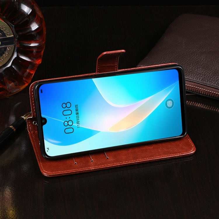 For Huawei nova 8 SE idewei Crazy Horse Texture Horizontal Flip Leather Case with Holder & Card Slots & Wallet(White) - Huawei Cases by idewei | Online Shopping UK | buy2fix
