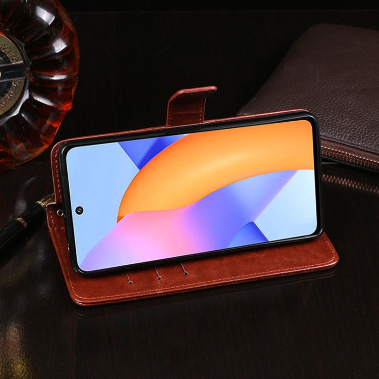 For Huawei Honor 10X Lite idewei Crazy Horse Texture Horizontal Flip Leather Case with Holder & Card Slots & Wallet(Black) - Honor Cases by idewei | Online Shopping UK | buy2fix