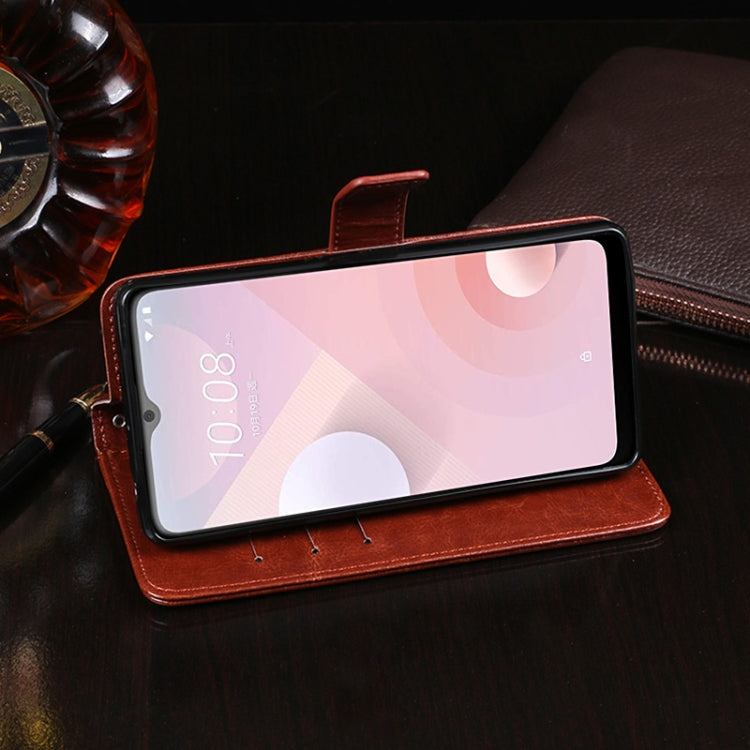 For HTC Desire 20+ idewei Crazy Horse Texture Horizontal Flip Leather Case with Holder & Card Slots & Wallet(Dark Blue) - More Brand by idewei | Online Shopping UK | buy2fix
