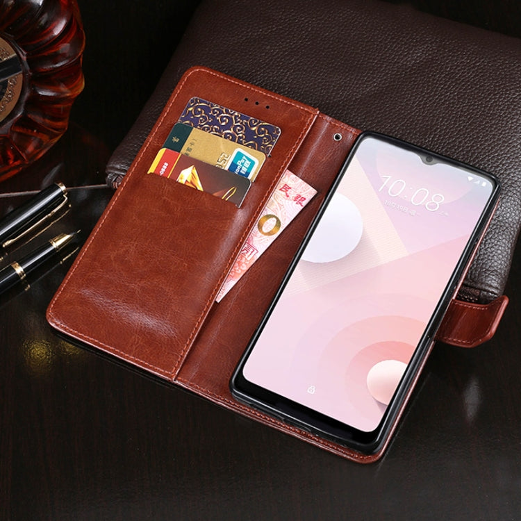 For HTC Desire 20+ idewei Crazy Horse Texture Horizontal Flip Leather Case with Holder & Card Slots & Wallet(Dark Blue) - More Brand by idewei | Online Shopping UK | buy2fix