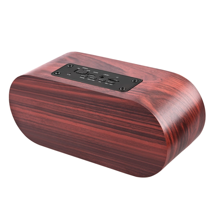 Q8 Bluetooth 4.2 Classic Wooden Double Horns Bluetooth Speaker(Red Wood Texture) - Desktop Speaker by buy2fix | Online Shopping UK | buy2fix