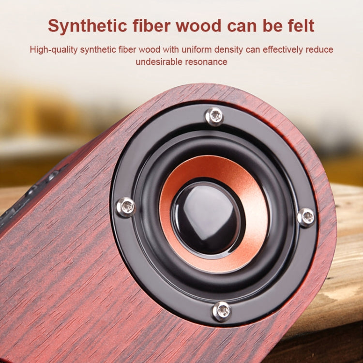 Q8 Bluetooth 4.2 Classic Wooden Double Horns Bluetooth Speaker(Walnut Texture) - Desktop Speaker by buy2fix | Online Shopping UK | buy2fix