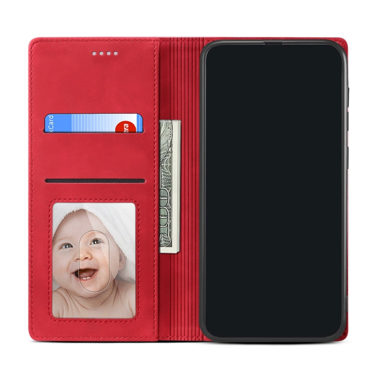For iPhone 12 / 12 Pro GUSSIM GS-001 Business Style Horizontal Flip Skin Feel PU Leather Case with Holder & Card Slots & Wallet & Photo Frame(Red) - iPhone 12 / 12 Pro Cases by GUSSIM | Online Shopping UK | buy2fix