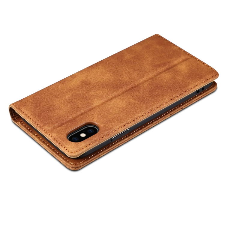 For iPhone XS Max GUSSIM GS-001 Business Style Horizontal Flip Skin Feel PU Leather Case with Holder & Card Slots & Wallet & Photo Frame(Gray) - More iPhone Cases by GUSSIM | Online Shopping UK | buy2fix