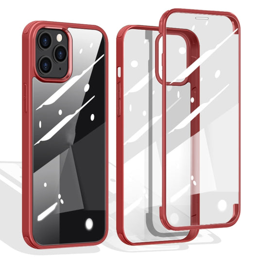 For iPhone 12 Pro Max Double-sided Plastic Glass Protective Case(Red) - iPhone 12 Pro Max Cases by buy2fix | Online Shopping UK | buy2fix