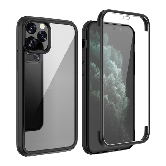 For iPhone 11 Double-sided Plastic Glass Protective Case (Black) - iPhone 11 Cases by buy2fix | Online Shopping UK | buy2fix