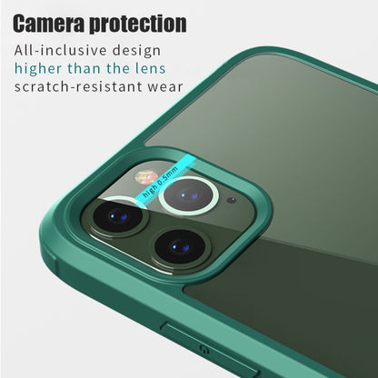 For iPhone 11 Double-sided Plastic Glass Protective Case (Dark Green) - iPhone 11 Cases by buy2fix | Online Shopping UK | buy2fix