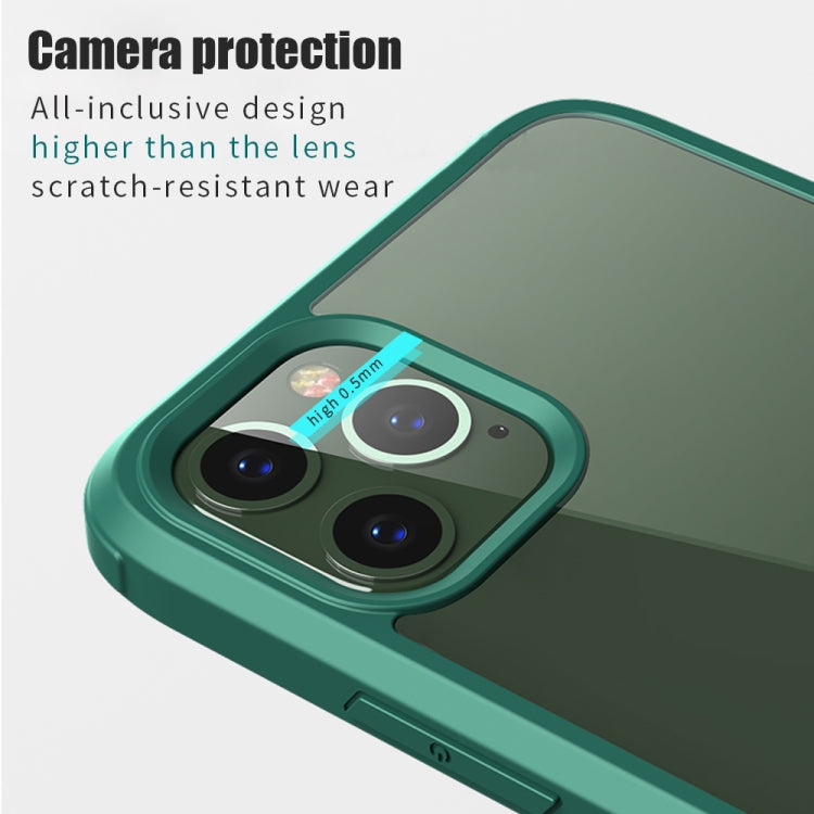 For iPhone 11 Pro Max Double-sided Plastic Glass Protective Case (Dark Green) - iPhone 11 Pro Max Cases by buy2fix | Online Shopping UK | buy2fix