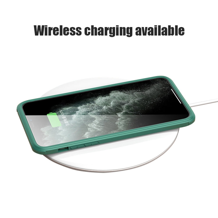For iPhone 11 Pro Max Double-sided Plastic Glass Protective Case (Dark Green) - iPhone 11 Pro Max Cases by buy2fix | Online Shopping UK | buy2fix