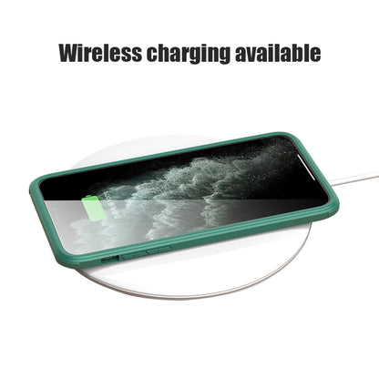 For iPhone 11 Pro Max Double-sided Plastic Glass Protective Case (Dark Green) - iPhone 11 Pro Max Cases by buy2fix | Online Shopping UK | buy2fix