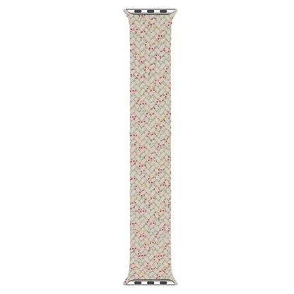 Nylon Single-turn Braided Watch Band For Apple Watch Ultra 49mm&Watch Ultra 2 49mm / Series 9&8&7 45mm / SE 3&SE 2&6&SE&5&4 44mm / 3&2&1 42mm, Length:M 155mm (Starlight White) by buy2fix