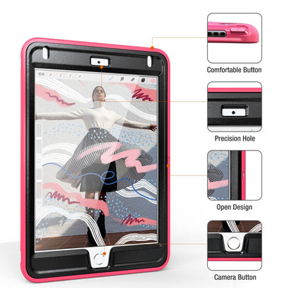For iPad mini (2019) & mini 4 360 Degree Rotation PC+TPU Protective Cover with Holder & Hand Strap(Rose Red) - iPad mini (2019) / mini 5 Cases by buy2fix | Online Shopping UK | buy2fix