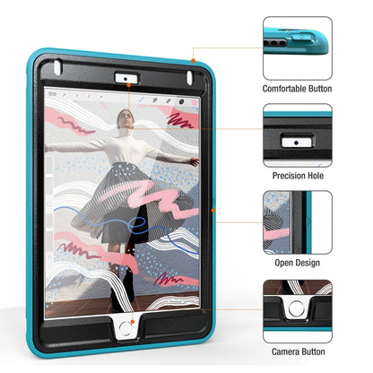For iPad mini (2019) & mini 4 360 Degree Rotation PC+TPU Protective Cover with Holder & Hand Strap(Light Blue) - iPad mini (2019) / mini 5 Cases by buy2fix | Online Shopping UK | buy2fix