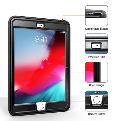 For iPad mini 3 & 2 & 1 360 Degree Rotation PC+TPU Protective Cover with Holder & Hand Strap(Black) - iPad Mini 4 & 3 & 2 & 1 Cases by buy2fix | Online Shopping UK | buy2fix