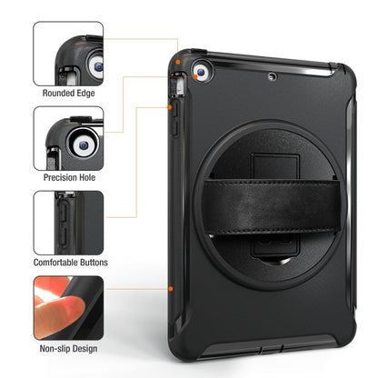 For iPad mini 3 & 2 & 1 360 Degree Rotation PC+TPU Protective Cover with Holder & Hand Strap(Black) - iPad Mini 4 & 3 & 2 & 1 Cases by buy2fix | Online Shopping UK | buy2fix