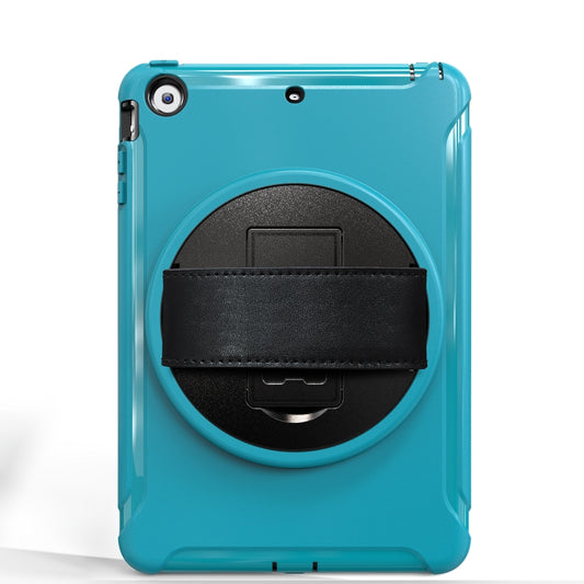 For iPad mini 3 & 2 & 1 360 Degree Rotation PC+TPU Protective Cover with Holder & Hand Strap(Light Blue) - iPad Mini 4 & 3 & 2 & 1 Cases by buy2fix | Online Shopping UK | buy2fix
