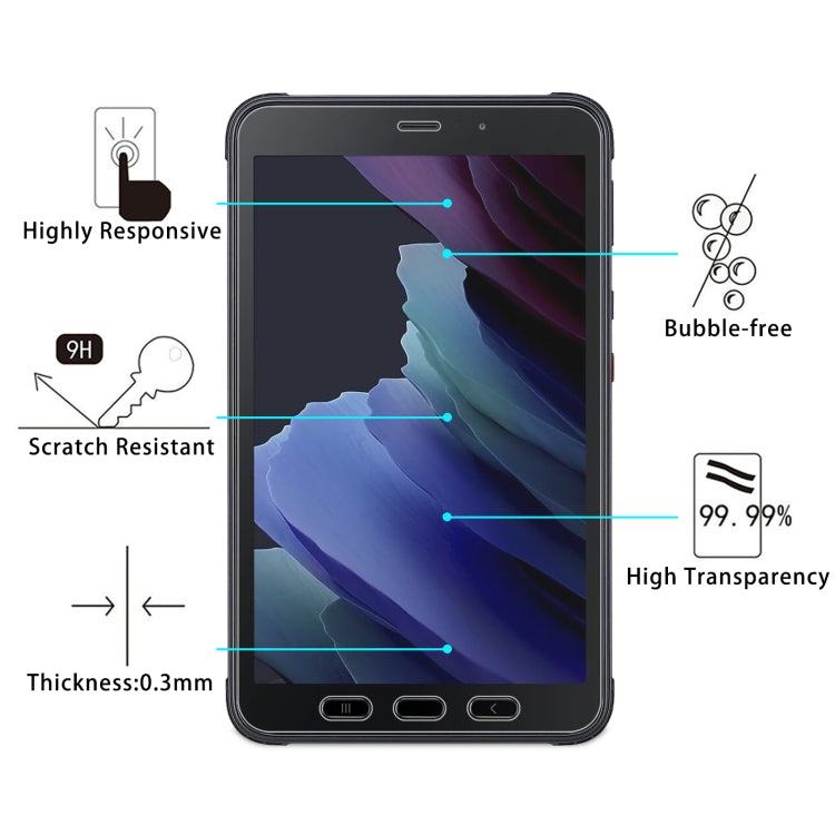 For Samsung Galaxy Tab Active 3 9H HD Explosion-proof Tempered Glass Film - Galaxy Tempered Glass by buy2fix | Online Shopping UK | buy2fix