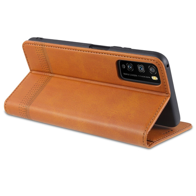 For Huawei Enjoy 20 Pro / Enjoy Z 5G AZNS Magnetic Calf Texture Horizontal Flip Leather Case with Card Slots & Holder & Wallet(Red) - Huawei Cases by AZNS | Online Shopping UK | buy2fix