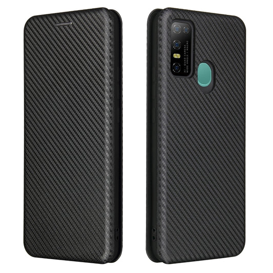 For DOOGEE N30 Carbon Fiber Texture Horizontal Flip TPU + PC + PU Leather Case with Card Slot(Black) by buy2fix