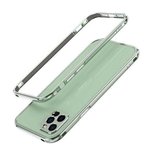 For iPhone 12 Pro Aurora Series Lens Protector + Metal Frame Protective Case(Green) - iPhone 12 / 12 Pro Cases by buy2fix | Online Shopping UK | buy2fix
